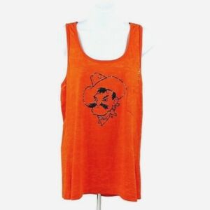 Blue 84 Orange Burnout OSU Glitter Pistol Pete Graphic T-Shirt Womens Size XL